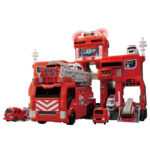 Takara Tomy Tomica World Transformation Dispatch Big Fire & Command Station