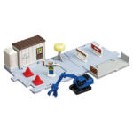 Takara Tomy Tomica World Tomica Town Road Construction Site (with Tomica & Scene Parts)